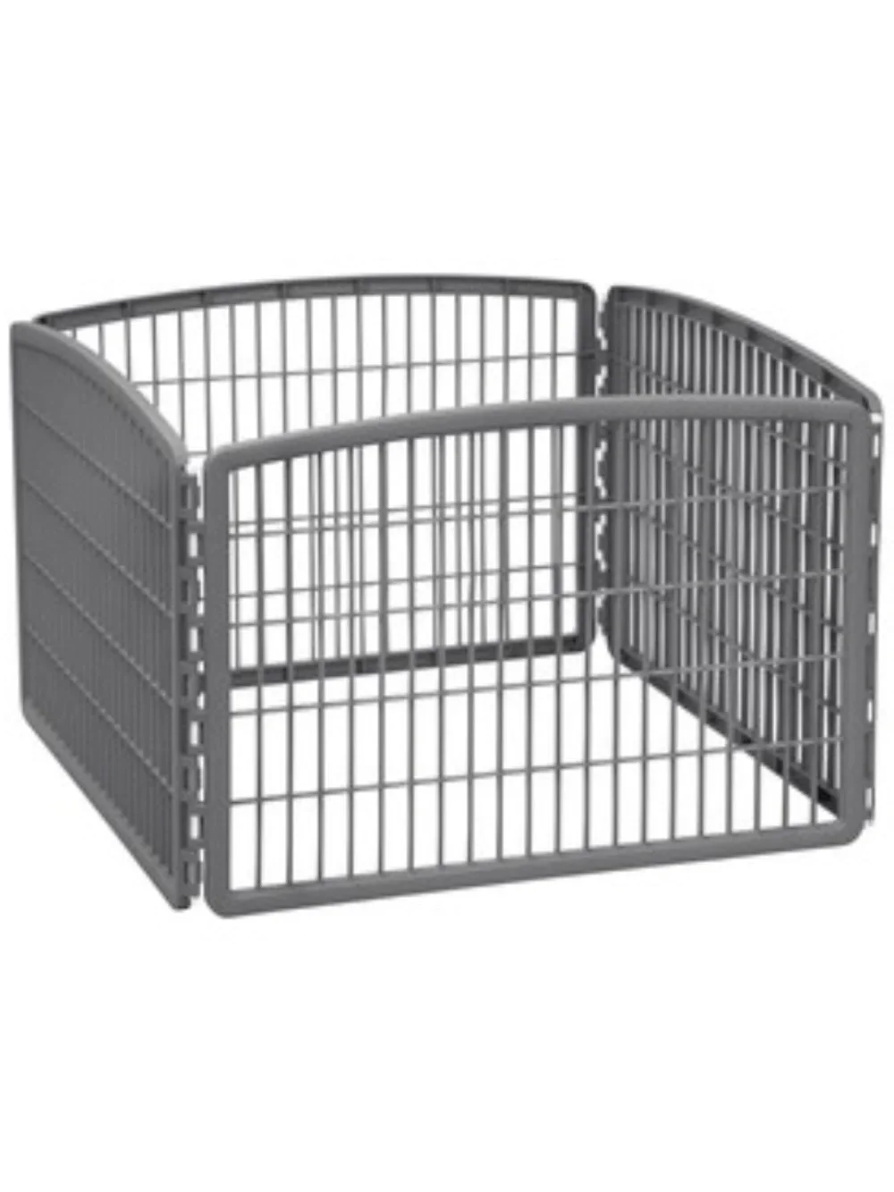 Iris Gray Exercise 4-Panel Pet Playpen, Small